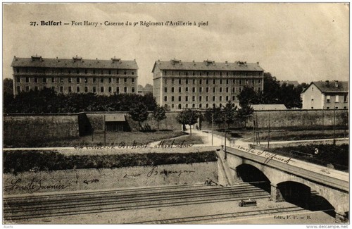 Cpa belfort fort hatry kaserne - cpa,